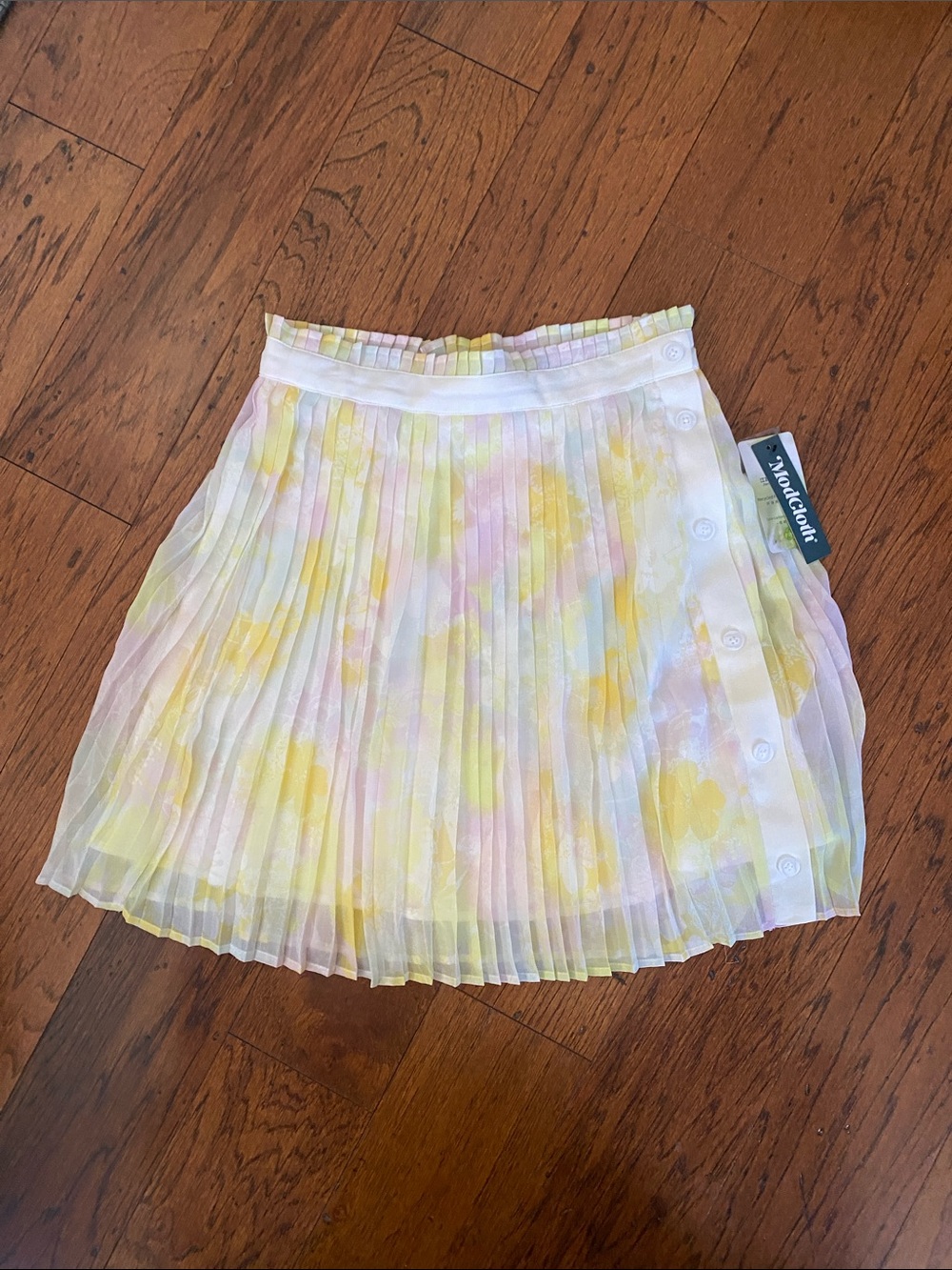NWT ModCloth Frill Seeker Pleated Pastel Mini skirt-size 4